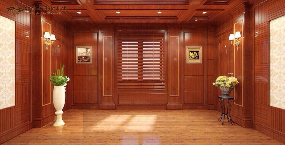 Mẫu gỗ ốp tường màu cánh gián phù hợp với những ngôi nhà hiện đại kết hợp phong cách truyền thống!