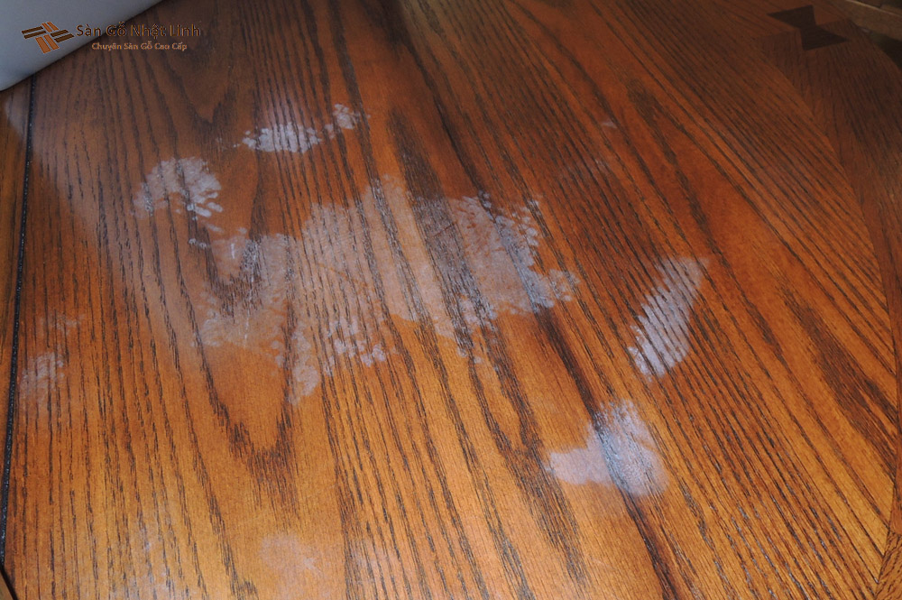 Sàn gỗ bị ngấm nước. Sàn gỗ bị ngấm nước.